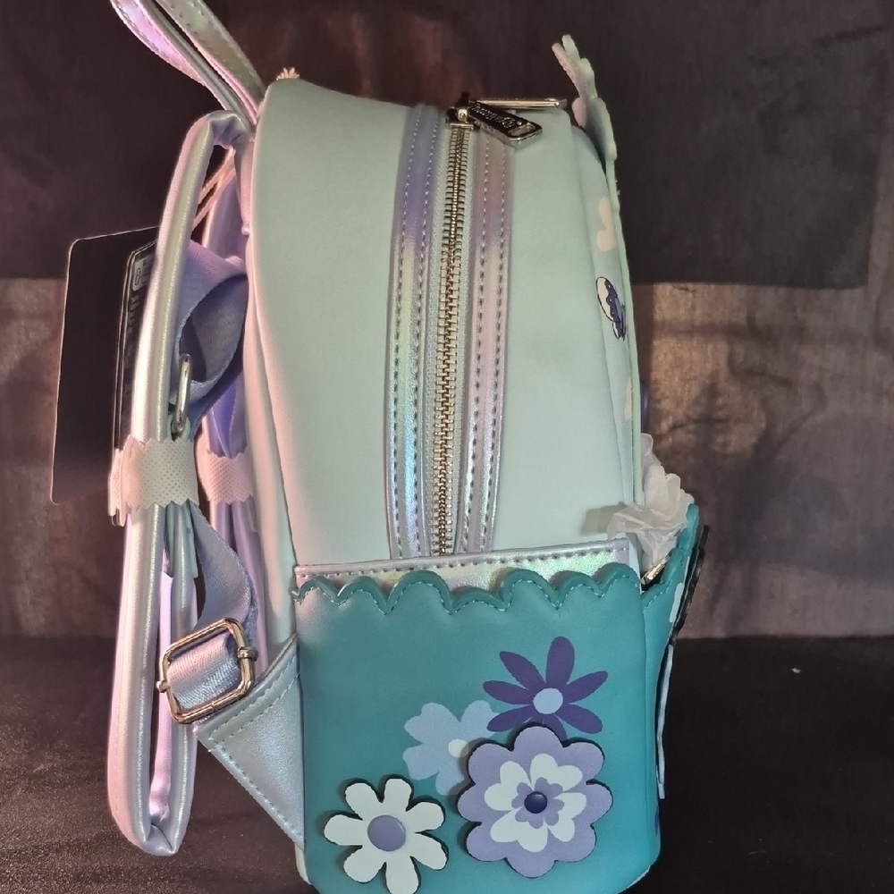 Disney Eeyore Kids Backpack - Blue and Purple Floral - Picture 3 of 4